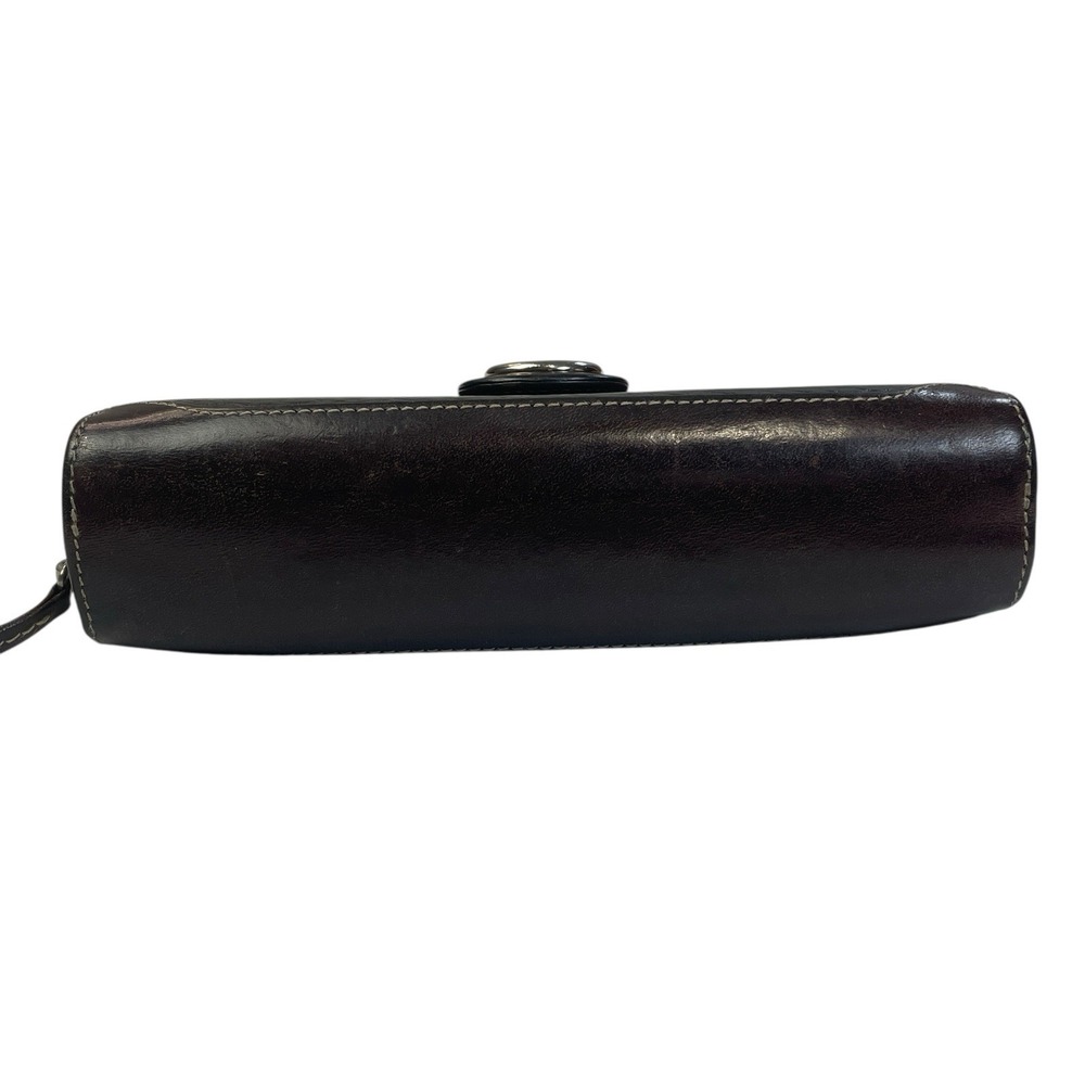 Dooney & Bourke Black Pebbled Leather Zip Around Wallet Classic Check Book Y2K - Picture 13 of 13